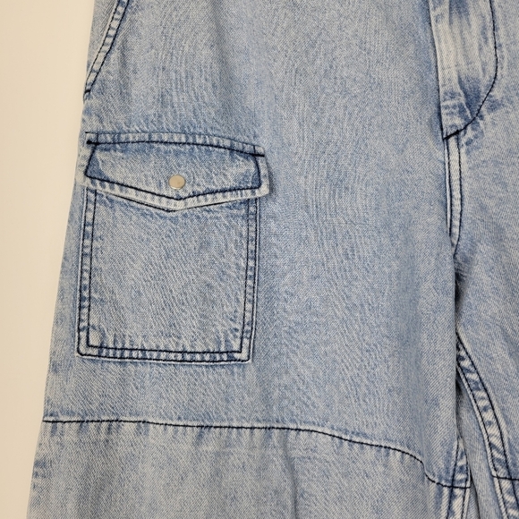 NWT Rag & Bone Nora High Rise Wide Leg Cargo Jean in Lakeside Size 30 - Picture 7 of 12